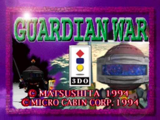 Guardian War title screen for 3DO